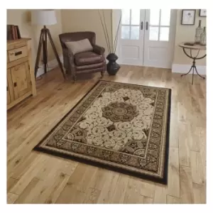 Image of Heritage 4400 Black Cream 67cm x 240cm Runner - Black and Ivory