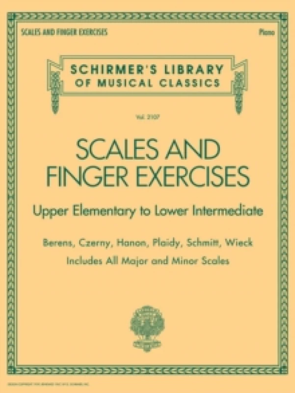 Image of Scales and Finger Exercises : Schirmer'S Library of Musical Classica Volume 2107 Book
