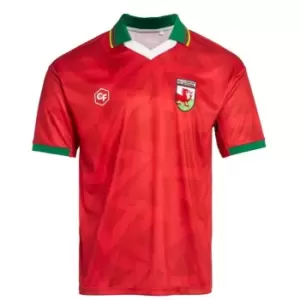 Image of Classicos de Futebol Wales Retro Fan Shirt Mens - Red