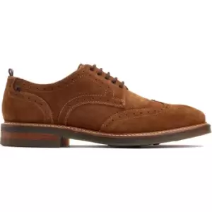 Image of Base London Mens Bryce Suede Brogue Shoes UK Size 9 (EU 43)