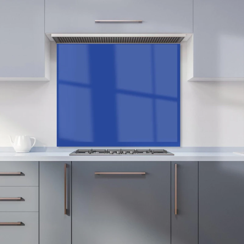 Image of Warren Reed - Designer Royal Blue Kitchen Splashback Size: 900mm x 750mm Blue Unisex 900mm x 750mm