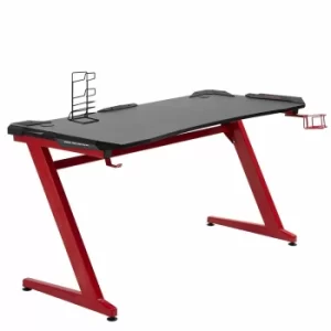 Image of Delaney Z Frame Gaming Desk 142cm, red