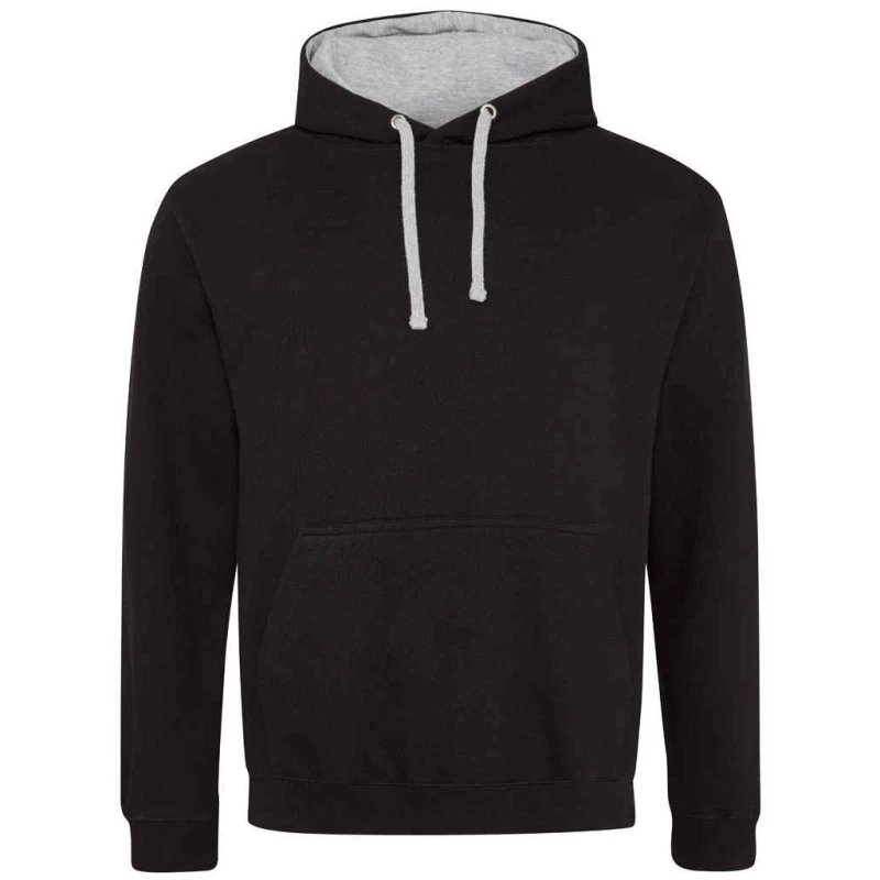 Image of AWDis AWDis Men Varsity Hoodie in True Black Size: X-Small True Black XS Male 5063470436248