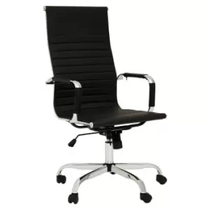 Image of Premier Housewares Brent High Back Home Office Chair, black