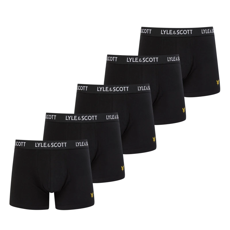 Image of Lyle and Scott 5-pack Miller Trunks - Black XL