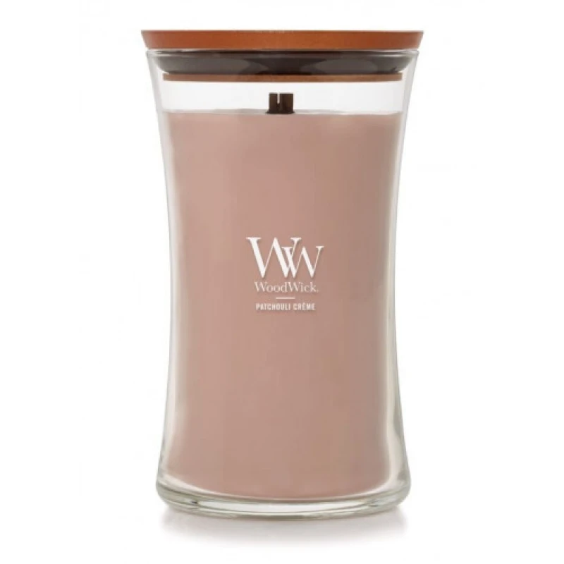 Image of WoodWick Patchouli Creme Candle Large