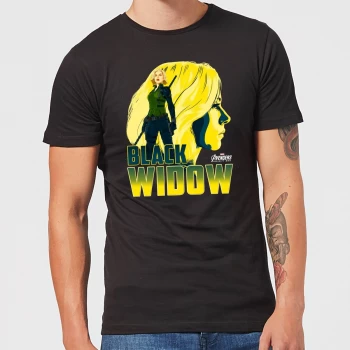 Image of Avengers Black Widow Mens T-Shirt - Black - XS - Black
