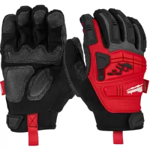 Image of Milwaukee Impact Demolition Work Gloves Black / Red L