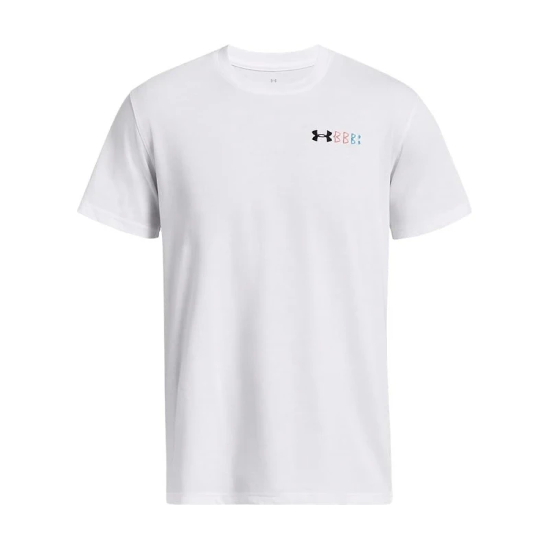 Image of Under Armour Hw Lc Logo Repeat T-Shirt - White White XS