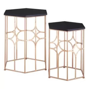 Image of Set of 2 Rose Gold Side Tables