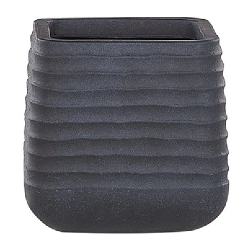 Image of Beliani Traditional Plant Pot Parikia 28cm Black