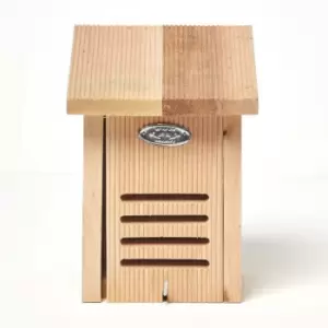 Image of Homescapes - Real Alder Wood Ladybird Insect House - Natural - Natural