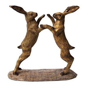 Image of Naturecraft Collection Resin Ornament - Boxing Hares