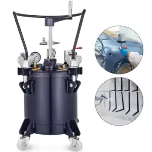 Image of VEVOR 10L Pressure Feed Paint Pot Tank 2.5 Gallon Spray Gun Sprayer Regulator Air Agitator with Manual Mixing Agitator