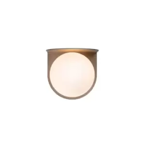 Image of Razlog Wall Light With Opal Glass 1x G9 Max 7W Grey