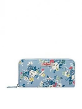 Image of Cath Kidston Clifton Rose Continental Zip Wallet - Vintage Blue