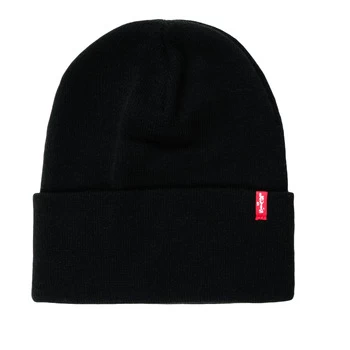 Image of Levis SLOUCHY RED TAB BEANIE mens Beanie in Black