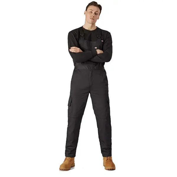 Image of Dickies Mens Everyday Bib And Brace Coverall Overall Medium Black DIC023-BLKII-M