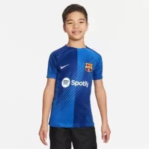 Image of Nike Barcelona Academy Pro Home/Away Big Kids Nike Dri-FIT Pre-Match Soccer Top - Blue
