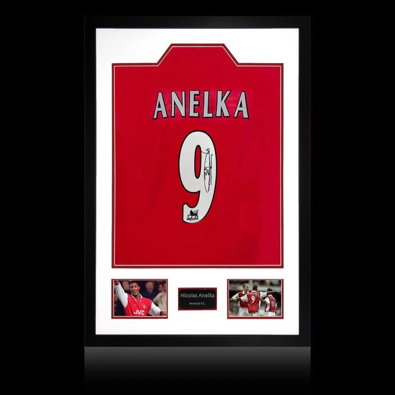 Image of The Fan Cave Nicolas Anelka Signed Arsenal Shirt Premium Frame Red unisex 850mm x 60