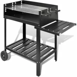 Image of Vidaxl - bbq Stand Charcoal Barbecue 2 Wheels Black