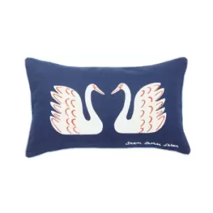 Image of Scion Jackfruit & The Beanstalk Cushion 30cm x 50cm, Navy & Sky