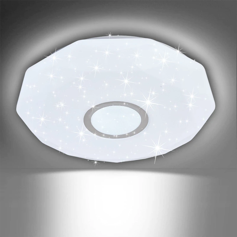 Image of ExtraStar 18W LED Flush Ceiling Light Cold White 6500K, 1950 Lumen, Diamond Shape White Unisex