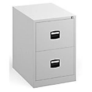 Image of Dams International Filing Cabinet DCF2W White 470 x 622 x 711mm Steel
