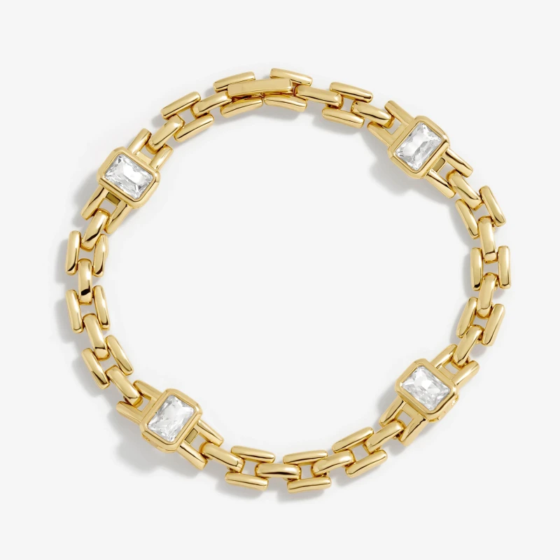 Image of Jon Richard Gold Plated And Cubic Zirconia Polished Bracelet Jewellery Sets One Size Gold 72205210000