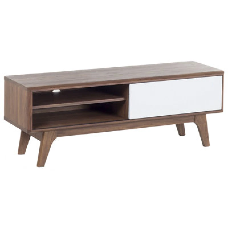 Image of Beliani TV Stand Buffalo Brown/ White