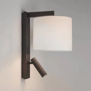 Image of 1 Light Indoor Wall Light Bronze Effect, E27