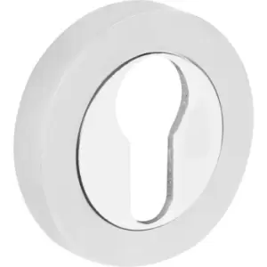 Image of Eclipse Euro Escutcheon Dual Finish in Silver