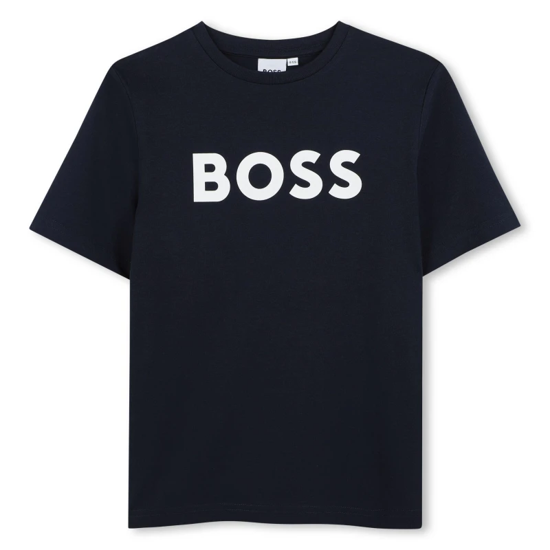 Image of Boss Boss Large Logo T-Shirt Juniors - Blue Blue 3 - 4 Years