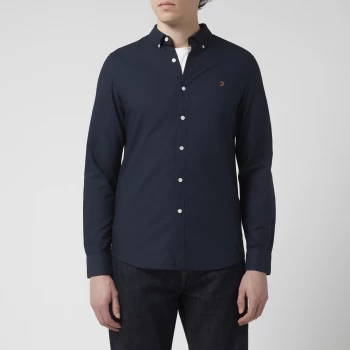 Image of Farah Mens Brewer Shirt - Navy - S