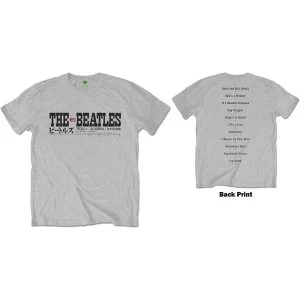 Image of The Beatles - Budokan Set List Mens Medium T-Shirt - Grey