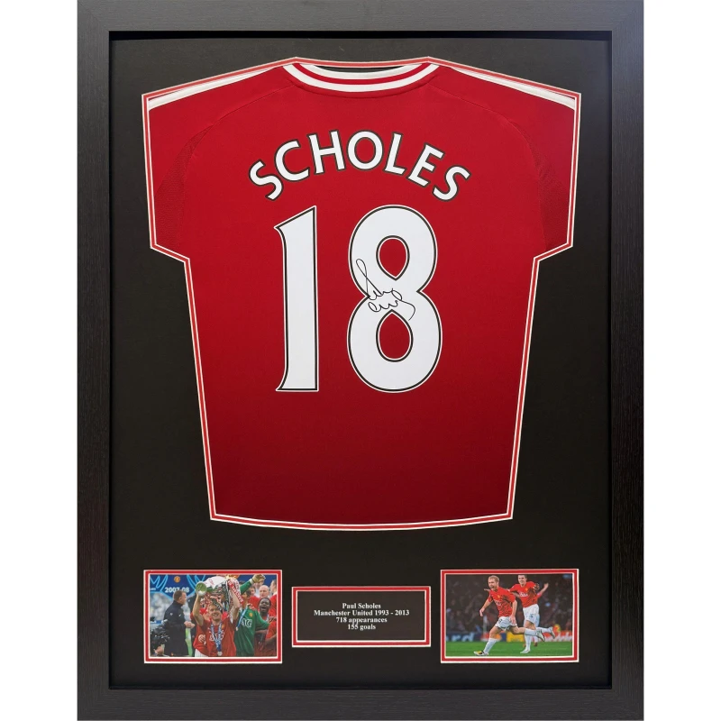 Image of AllStarSignings Ltd Paul Scholes signed Manchester United shirt Red unisex One Size