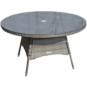 Image of Charles Bentley Napoli 6-Seater Round Rattan Dining Table