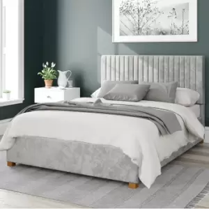 Image of Grant Mirazzi Velvet Ottoman Bed Silver