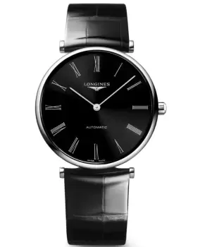 Image of Longines La Grande Classique Automatic Black Dial Leather Strap Womens Watch L4.918.4.51.2 L4.918.4.51.2