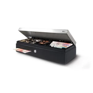 Image of Safescan SD-4617S Flip Top Cash Drawer with 8 Coin and 4 Note Trays