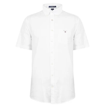 Image of Gant Short Sleeve Oxford Shirt - White