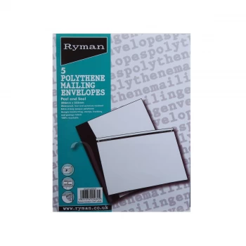 Image of Ryman W/prf poly envs 506x353mm pk5