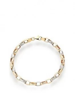 Image of Beaverbrooks 9Ct Gold, Rose Gold And White Gold Bracelet