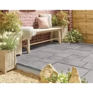 Image of Stylish Stone Chantry Paving Patio Kit 5.76 sqm Graphite