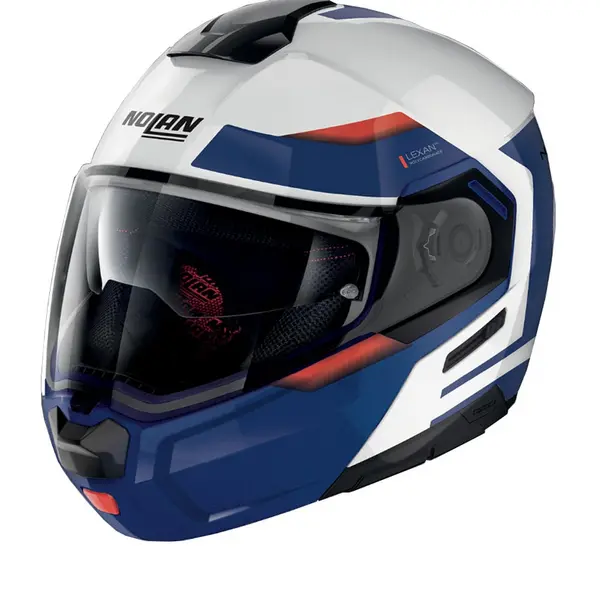 Image of Nolan N90-3 Reflector 38 Metal White ECE 22.06 Modular Helmet Size L