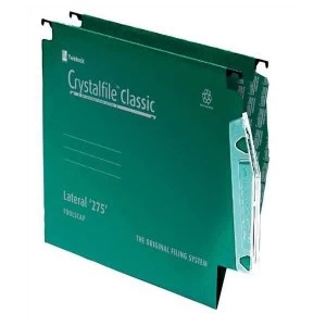 Image of Rexel Crystalfile Classic 275 Lateral File 15mm Green Pack of 50 Lateral Files