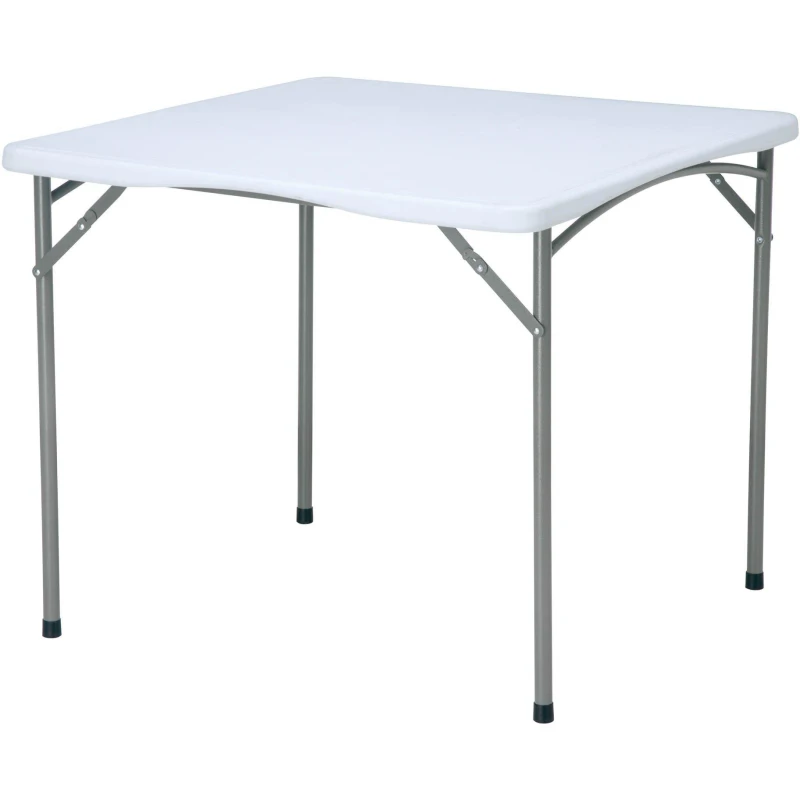 Image of Streetwize Blow Moulded Table Folding 88cm(L)x88cm(W)x74cm White/Grey unisex 88x88x74