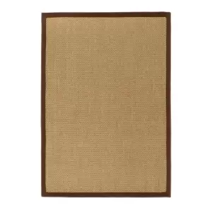 Image of Origins Sisal Rug Warm Natural with Dark Brown Border 160x230