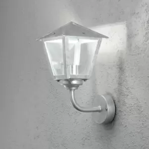 Image of Benu Outdoor Classic Lantern Wall Lamp Up LED 8W Galvanized Steel, IP23
