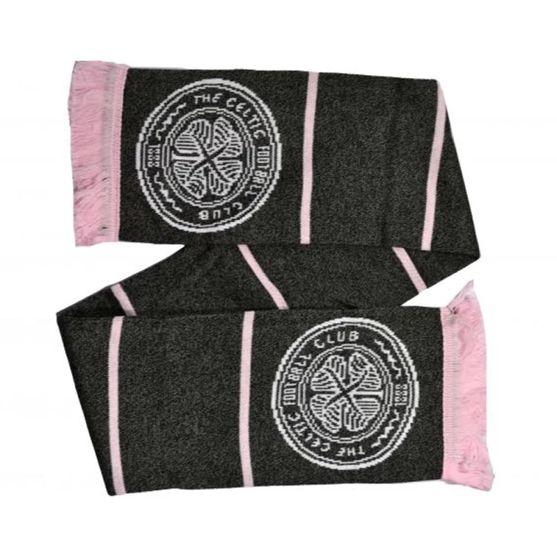 Image of Celtic FC Mens Crest Double Sided Scarf in Dark Grey Dark Grey Male One Size